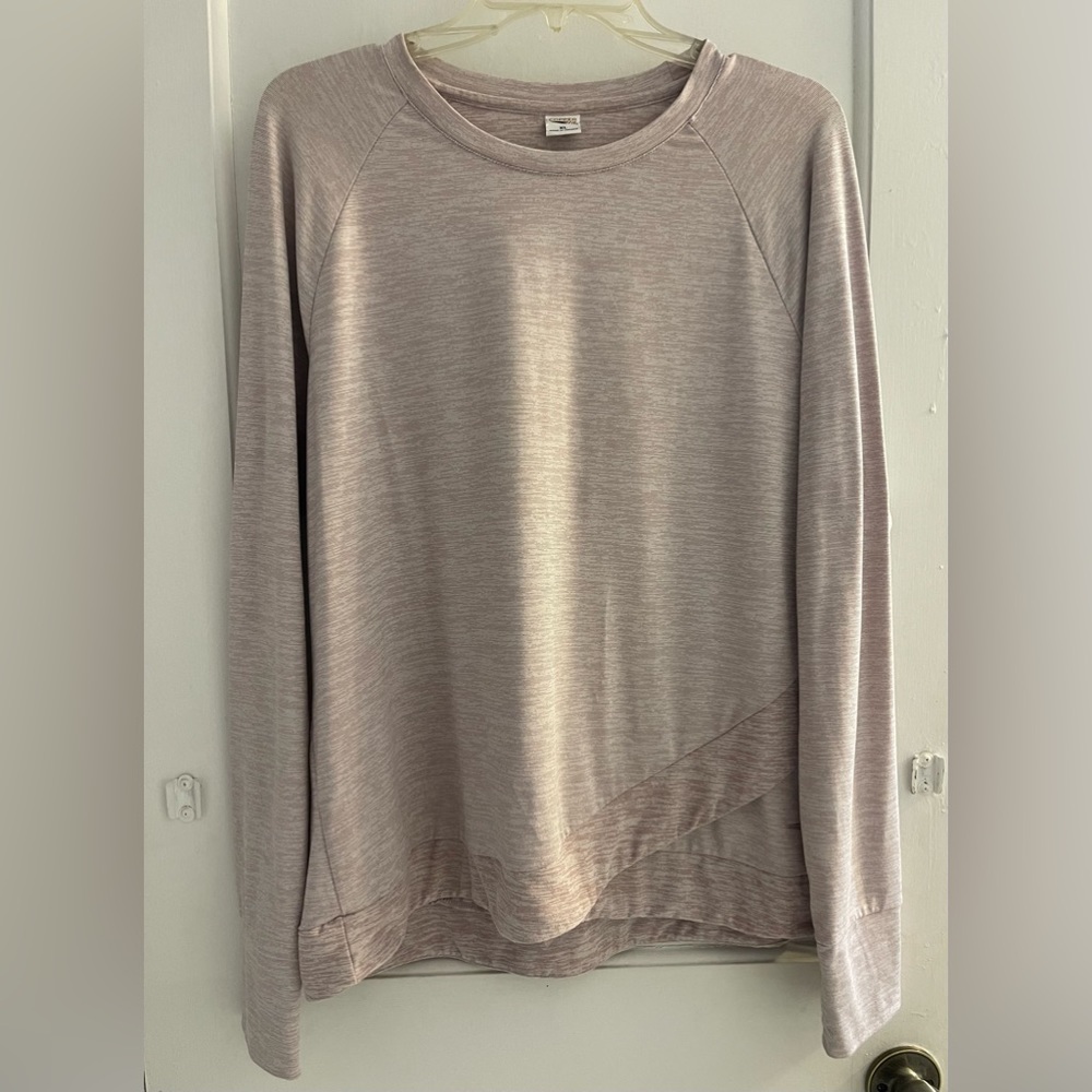 Copper Fit Long Sleeve Crew Neck Shirt-Heather Purple XLarge